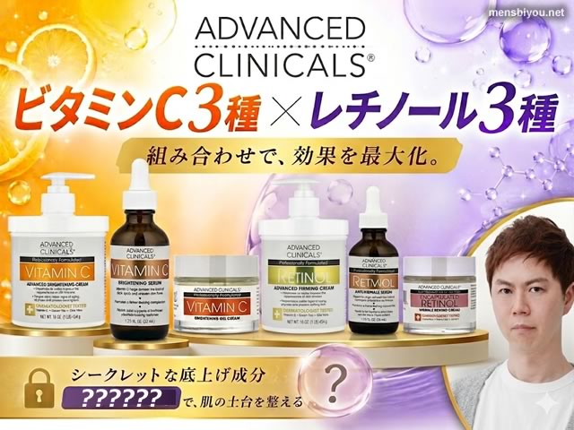【iHerb購入品】Advanced Clinicals レチノール&ビタミンC どう組み合わせる?おすすめの使い方まとめ-00