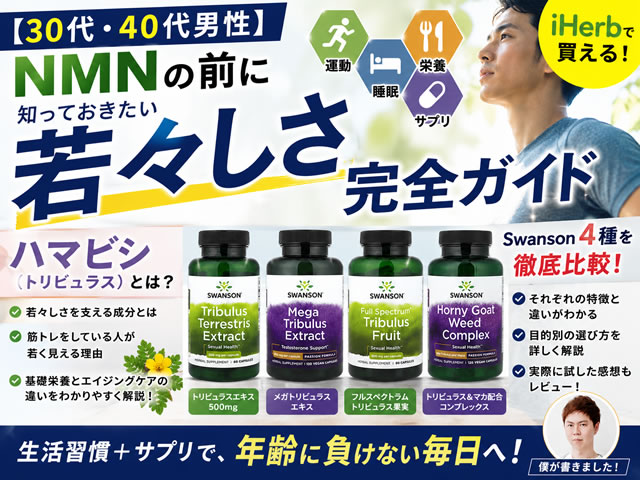 【30代・40代男性】NMNの前に知っておきたい若々しさ完全ガイド｜iHerbで始めるエイジングケアサプリ-00
