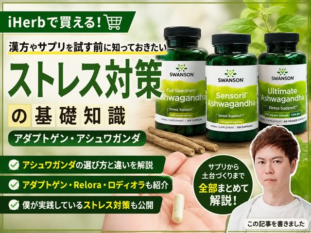 【ストレス対策】漢方やサプリを試す前に知っておきたい基礎知識｜アダプトゲン・アシュワガンダ｜iHerb購入品-00